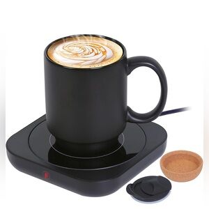 NIB Felibeaco Mug Warmer Set,Smart Electric, Ceramic Mug,Auto Shut Off,Black